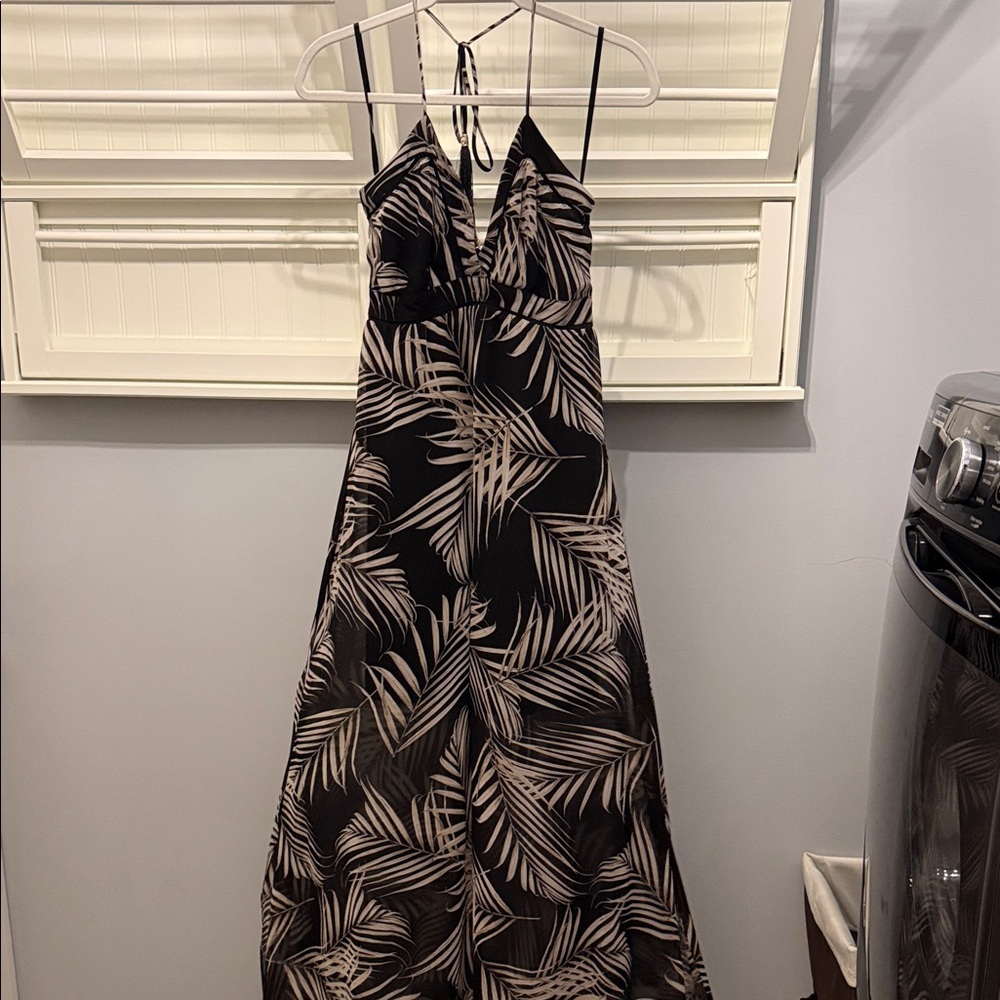 White House Black Market Tropical Backless Dress